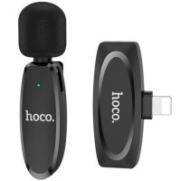 Петличний бездротовий мікрофон Hoco L15 Crystal lightning - Black