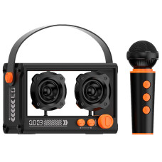 Bluetooth колонка QD03 Transparent з мікрофоном - Black