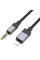 Аудіо кабель Aux Hoco UPA32A Clever digital (Lightning to AUX 3.5mm) (1m) - Black - фото