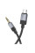 Аудіо кабель Aux Hoco UPA32B Clever digital (Type-C to AUX 3.5mm) (1m) - Black - фото