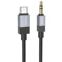 Аудио кабель Aux Hoco UPA32B Clever digital (Type-C to AUX 3.5mm) (1m) - Black