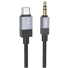 Аудіо кабель Aux Hoco UPA32B Clever digital (Type-C to AUX 3.5mm) (1m) - Black