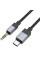 Аудіо кабель Aux Hoco UPA32B Clever digital (Type-C to AUX 3.5mm) (1m) - Black - фото