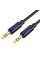 Аудіо кабель Aux Borofone BL20 True sound silicone (1m) - Black - фото