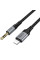 Аудіо кабель Aux Hoco UPA33A Nuevo (Lightning to AUX 3.5mm) (1.5m) - Black - фото