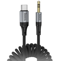 Аудіо кабель Aux Hoco UPA33B Nuevo (Type-C to AUX 3.5mm) (1.5m) - Black