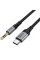 Аудіо кабель Aux Hoco UPA33B Nuevo (Type-C to AUX 3.5mm) (1.5m) - Black - фото