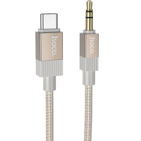 Аудіо кабель Aux Hoco UPA32B Clever digital (Type-C to AUX 3.5mm) (1m) - Gold