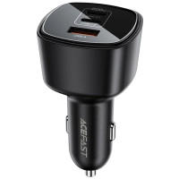 Автомобильное зарядное устройство Acefast B18 PD100W+QC3.0 total 200W (1USB-A/2C) - Black
