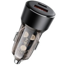 Автомобильное зарядное устройство Acefast B12 PD30W+QC3.0 total 60W (1USB-A/1C) - Black