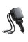 Автомобильное зарядное устройство Hoco Z67A Triunfar PD45W+QC3.0 total 60W with retractable cables (1USB-A/2C/1L) - Metal gray - фото