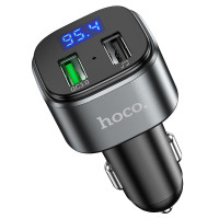 Автомобильное зарядное устройство FM модулятор Hoco E67 QC3.0 (2USB-A) - Черный