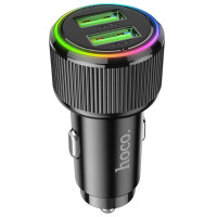 Автомобильное зарядное устройство Hoco NZ14 Guerrero QC3.0 18W total 38W (2USB-A) - Black