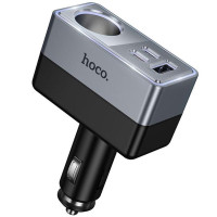 Автомобільний зарядний пристрій Hoco Z65A Smart cigarette lighter PD45W (1USB-A/2C) - Black