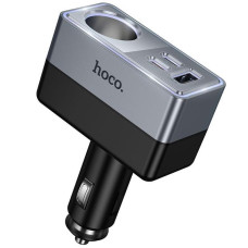 Автомобільний зарядний пристрій Hoco Z65A Smart cigarette lighter PD45W (1USB-A/2C) - Black
