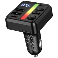 Автомобильное зарядное устройство FM модулятор Hoco E89 Libre 45W (1USB-A/1C) - Black