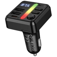 Автомобільний зарядний пристрій FM модулятор Hoco E89 Libre 45W (1USB-A/1C) - Black