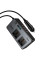 Автомобільний зарядний пристрій інвертор Hoco Z66 New PD66W+QC3.0 (2USB-A/1C/2xSocket) (0.5m) - Black - фото