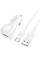 Автомобільний зарядний пристрій Borofone BZ34 Cloud QC3.0 (1USB-A) + кабель USB to Type-C - White - фото