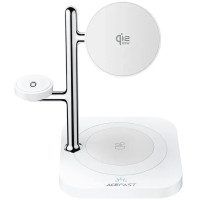 Беспроводное зарядное устройство Acefast E39 desktop 4in1 Qi2 32.5W - White