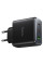 Мережевий зарядний пристрій Hoco C160A Upgrade PD65W+QC3.0 (1USB-A/2C) - Black - фото