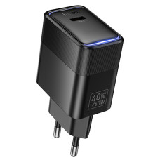 Мережевий зарядний пристрій Hoco CS113A Lounge PD40W (1USB-C) - Black