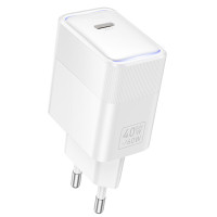 Сетевое зарядное устройство Hoco CS113A Lounge PD40W (1USB-C) - White