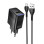 Мережевий зарядний пристрій Hoco CS111A Lounge PD22.5W (1USB-C) + кабель USB to Type-C - Black