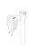 Мережевий зарядний пристрій Hoco CS111A Lounge PD22.5W (1USB-C) + кабель USB to Type-C - White - фото
