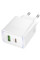 Мережевий зарядний пристрій Hoco CS112A Lounge PD30W+QC3.0 (1USB-A/1C) - White - фото
