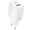 Мережевий зарядний пристрій Hoco CS112A Lounge PD30W+QC3.0 (1USB-A/1C) - White