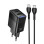 Мережевий зарядний пристрій Hoco CS112A Lounge PD30W+QC3.0 (1USB-A/1C) + кабель Type-C to Type-C - Black