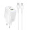 Мережевий зарядний пристрій Hoco CS112A Lounge PD30W+QC3.0 (1USB-A/1C) + кабель Type-C to Type-C - White