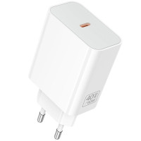 Мережевий зарядний пристрій Borofone BA109A Star PD40W (1USB-C) - White