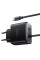 Мережевий зарядний пристрій Hoco C164A New PD30W+QC3.0 (1USB-A/1C) + встроенный кабель Type-C - Black - фото