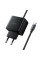 Мережевий зарядний пристрій Hoco C163A New PD25W (1USB-C) + встроенный кабель Type-C - Black - фото