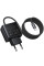 Мережевий зарядний пристрій Hoco C163A New PD25W (1USB-C) + встроенный кабель Type-C - Black - фото