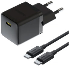 Мережевий зарядний пристрій Baseus Palm Fast Charger 20W (1USB-C) + кабель Type-C to Type-C (P10111602) - Cluster Black