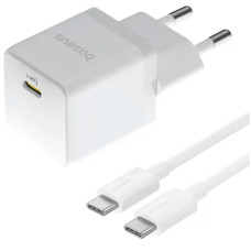 Мережевий зарядний пристрій Baseus Palm Fast Charger 20W (1USB-C) + кабель Type-C to Type-C (P10111602) - Moon White