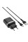 Мережевий зарядний пристрій Hoco C12Q Smart QC3.0 3A (1USB-A) + кабель USB to Type-C - Чорний - фото