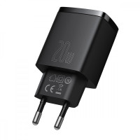Сетевое зарядное устройство Baseus Compact Quick Charger 20W QC+PD (1USB-A/1C) (CCXJ-B) - Black