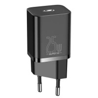 Мережевий зарядний пристрій Baseus Super Si Quick Charger 25W (1USB-C) (CCSP) - Чорний