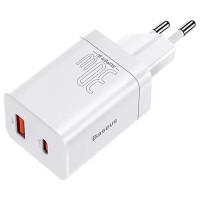 Сетевое зарядное устройство Baseus Super Si Pro Quick Charger 30W (1USB-A/1C) (CCSUPP-E) - White