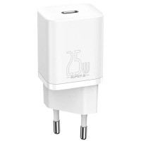 Мережевий зарядний пристрій Baseus Super Si Quick Charger 25W (1USB-C) (CCSP) - Білий