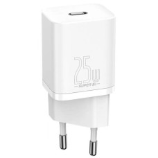 Мережевий зарядний пристрій Baseus Super Si Quick Charger PD25W (1USB-C) (CCSP) - Білий