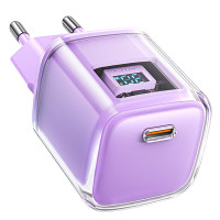 Мережевий зарядний пристрій Acefast A53 GaN Sparkling series PD30W (1USB-C) - Alfalfa purple