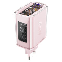 Мережевий зарядний пристрій Acefast A45 Exploration series PD65W GaN (1USB-A/2C) - Cherry blossom