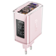 Мережевий зарядний пристрій Acefast A45 Exploration series PD65W GaN (1USB-A/2C) - Cherry blossom