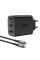 Мережевий зарядний пристрій Acefast A17 PD65W GaN (1USB-A/1C/1HDMI) + кабель Type-C to Type-C - Black - фото