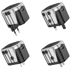 Мережевий зарядний пристрій Hoco AC5 Level 2USB+Socket - Black